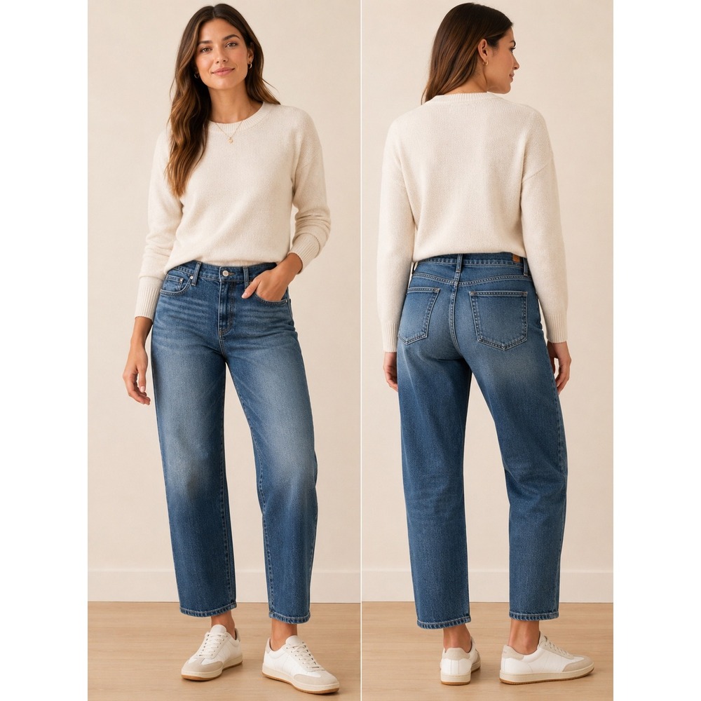 Banana Republic Straight Leg Jeans Womens 30 Blue Excellent Premium Denim